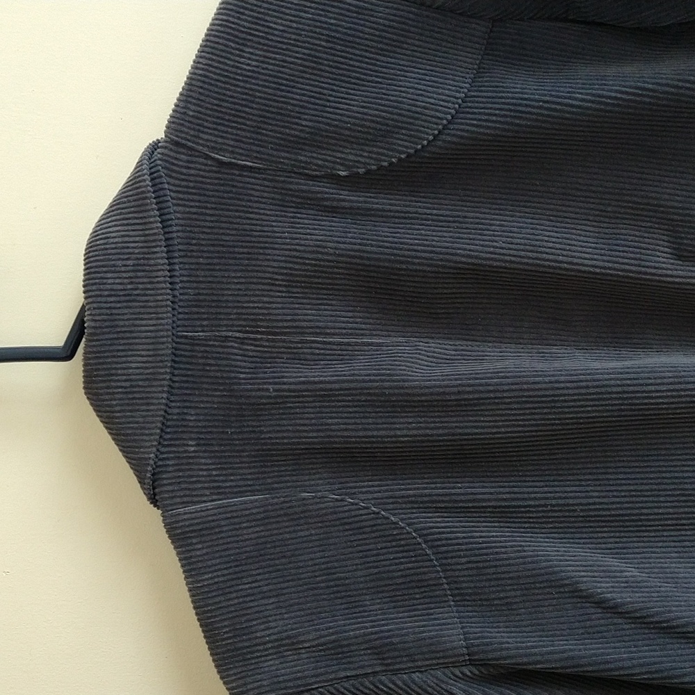 Denim & Co. Corduroy Jacket Blazer Snap Button Closure - Picture 6 of 7